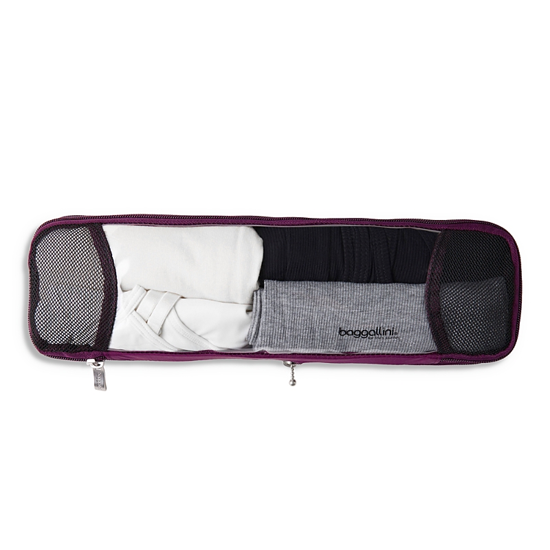 Baggallini Long Compression Cube In Mulberry