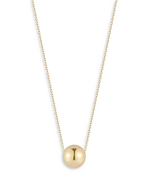 Moon & Meadow 14K Yellow Gold Polished Ball Pendant Necklace, 16