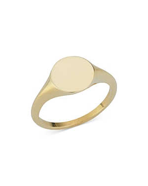 Bloomingdale's 14k Yellow Gold Circle Signet Pinky Ring - 100% Exclusive