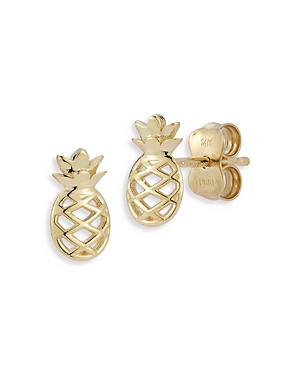Moon & Meadow 14K Yellow Gold Pineapple Stud Earrings