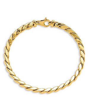 Bloomingdale's Men's 14k Yellow Gold Polished Fancy Link Chain Bracelet - 100% Exclusive