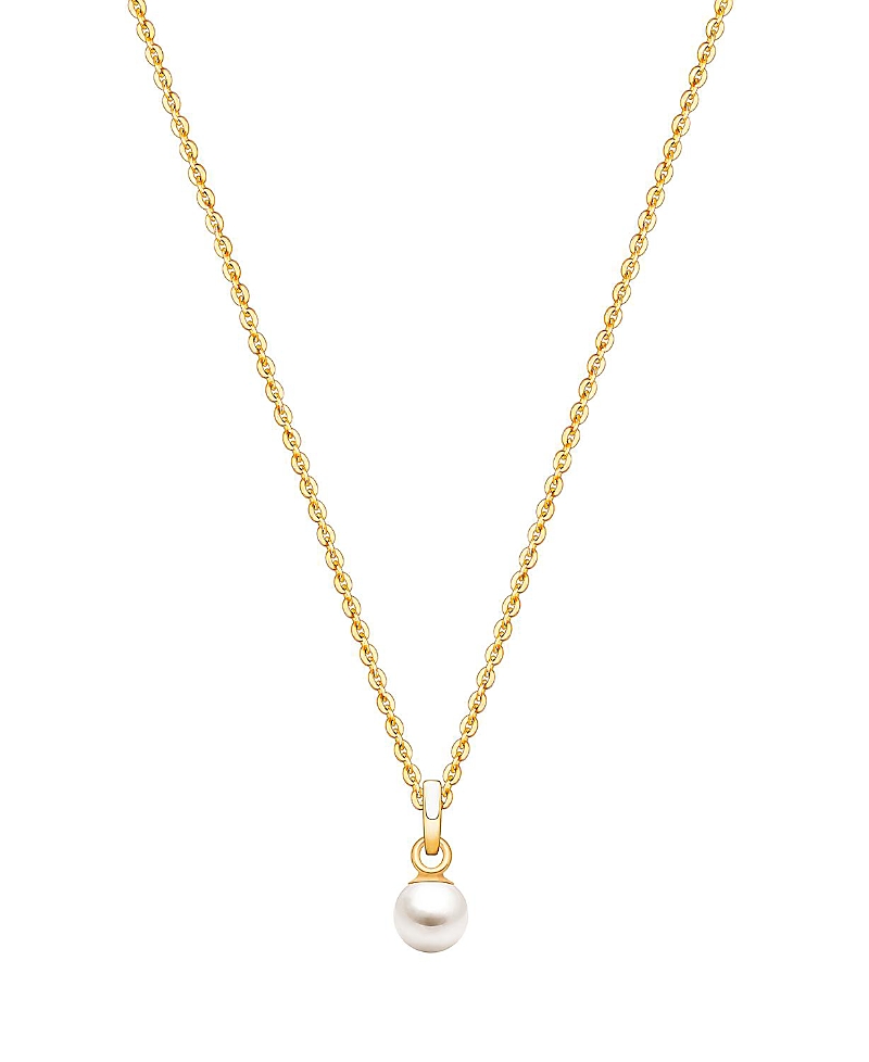 Tiny Blessings Girls' 14k Gold My Little Cultured Pearl 13-14 Necklace - Children In K Yellow Gold