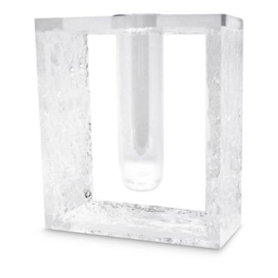 Classic Touch - 6.75"H Tube Inlayed Acrylic Vase