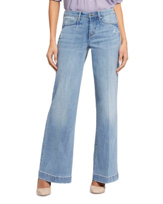 NYDJ Teresa Mid Rise Wide Leg Jeans in Lakefront