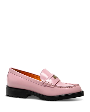 Free People Liv Penny Loafer In Perfect Pink