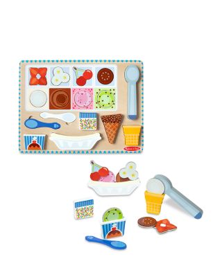 Wooden Magnetic Ice Cream Puzzle & Play Set - Ages 24 - 60 Months