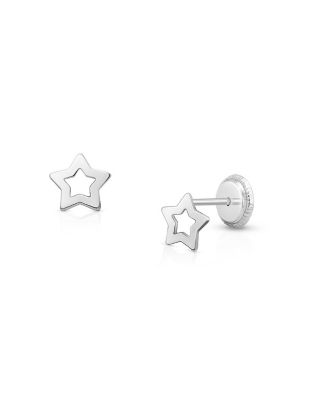 Girls' 14K Gold Wish Upon a Star Studs Screw Back Earrings - Baby, Little Kid, Big Kid