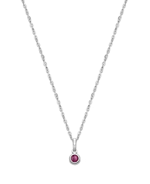 Tiny Blessings Girls' Sterling Silver Birthstone 13-14 Necklace - Baby, Little Kid, Big Kid In February