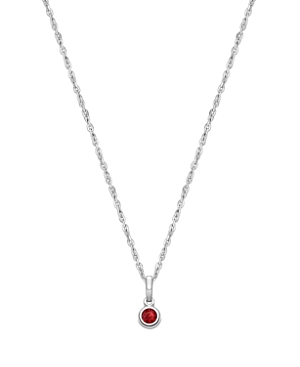 Tiny Blessings Girls' Sterling Silver Birthstone 13-14 Necklace - Baby, Little Kid, Big Kid In July