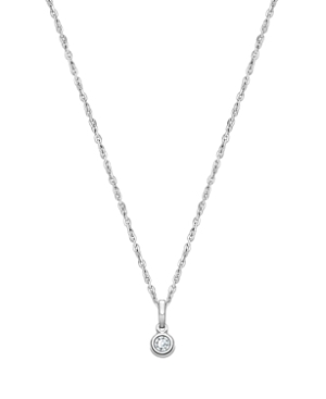Tiny Blessings Girls' Sterling Silver Birthstone 13-14 Necklace - Baby, Little Kid, Big Kid In April