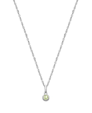 Tiny Blessings Girls' Sterling Silver Birthstone 13-14 Necklace - Baby, Little Kid, Big Kid In August
