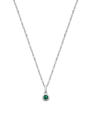 Tiny Blessings Girls' Sterling Silver Birthstone 13-14 Necklace - Baby, Little Kid, Big Kid In May