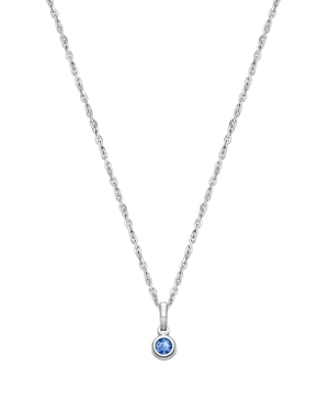 Tiny Blessings Girls' Sterling Silver Birthstone 13-14 Necklace - Baby, Little Kid, Big Kid In September