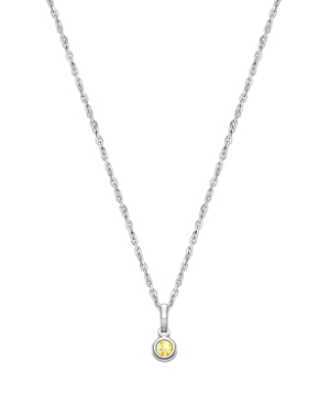 Tiny Blessings Girls' Sterling Silver Birthstone 13-14 Necklace - Baby, Little Kid, Big Kid In November