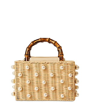 BTB LOS ANGELES CHLOE SMALL RATTAN BAG