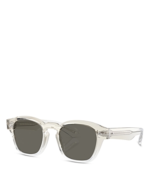 Shop Oliver Peoples Maysen Pillow Sunglasses, 50mm In Gray/gray Solid