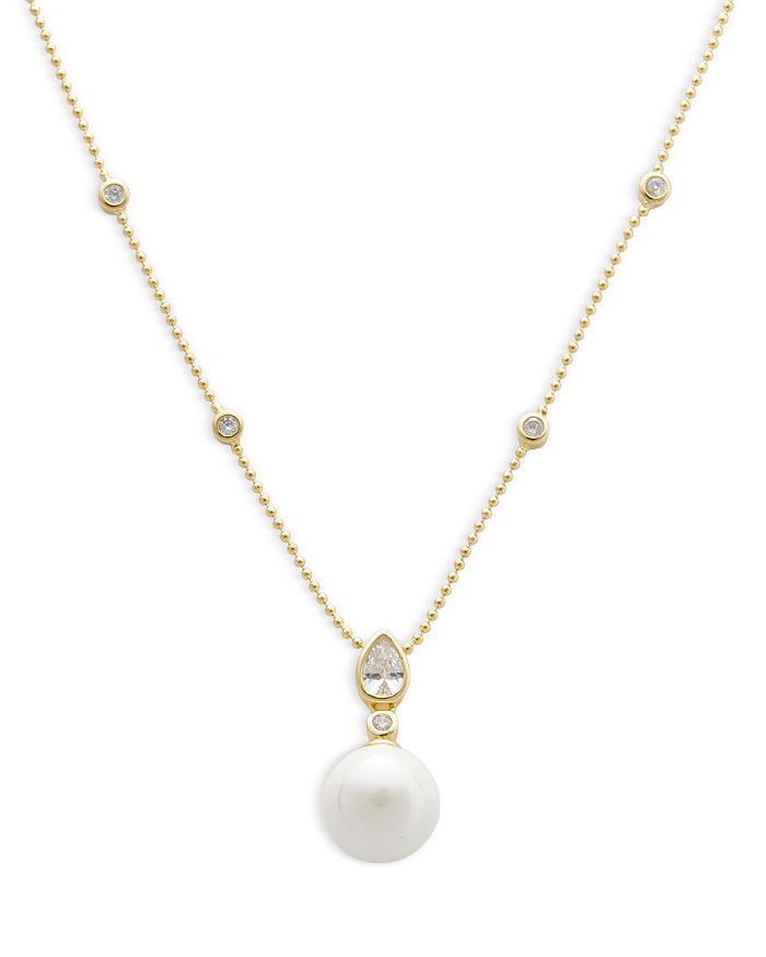 AQUA Station Imitation Pearl Necklace, 16-18