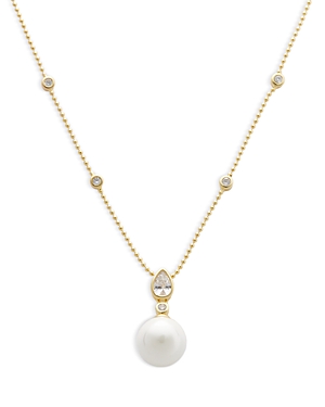 Aqua Station Imitation Pearl Necklace, 16-18 - 100% Exclusive In White/gold