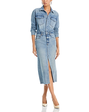 PISTOLA AMIRA DENIM MIDI DRESS