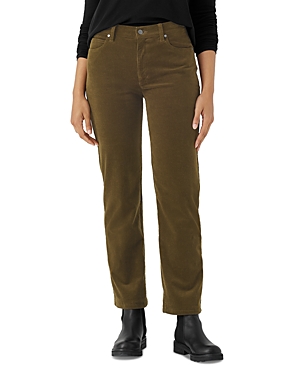 Eileen Fisher High-rise Cropped Corduroy Pants In Serpent