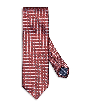 Eton Woven Silk Classic Tie In Red