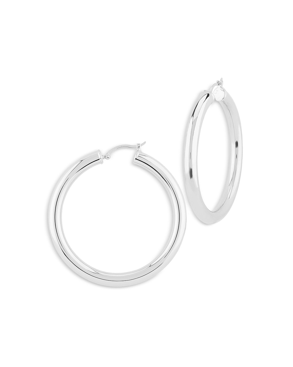 Bloomingdale's Fine Collection Polished Tube Medium Hoop Earrings