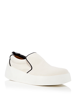 Shop Jw Anderson Men's Cotton Slip On Sneakers In Natural