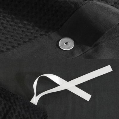 Waffle Pique Black Cotton Duvet Cover Set, King