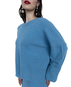 Shop Emilia George Knit Sydney Sweater In Airy Blue