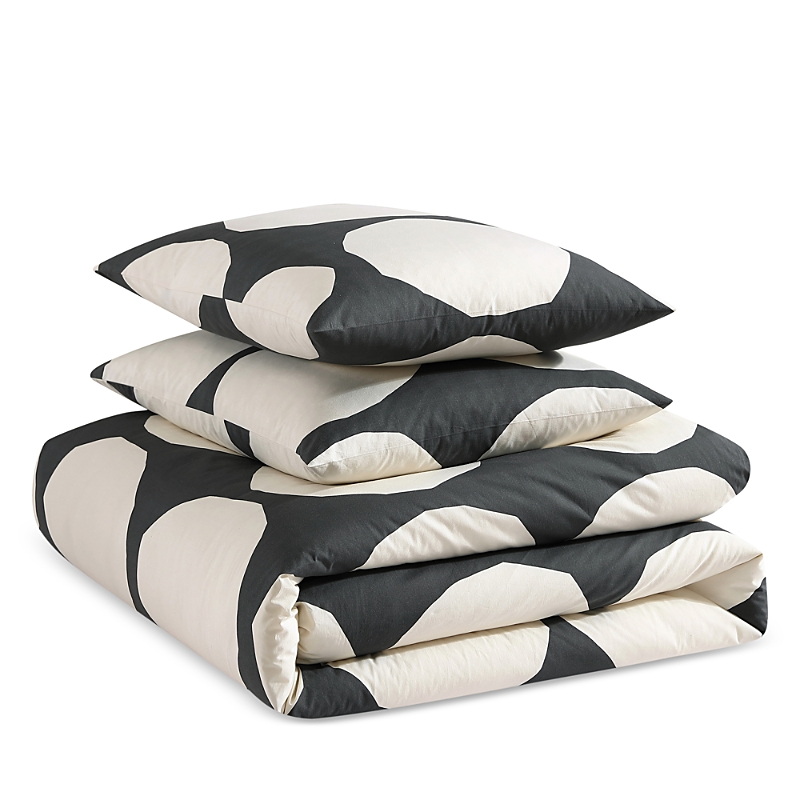 Marimekko Kivet Cotton Duvet Cover Sets In Charcoal Grey