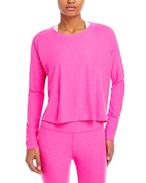 Shop Beyond Yoga Featherweight Daydreamer Pullover In Pink Punch Heather