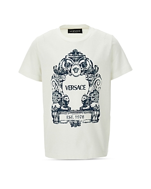 Versace Unisex Jersey + Stemma Logo Tee - Little Kid