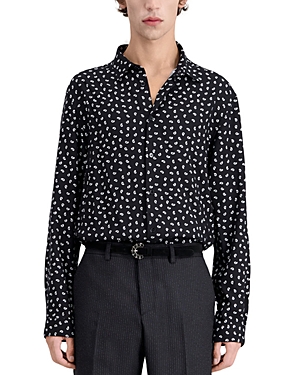The Kooples Fluid Paisley Print Straight Fit Button Down Shirt