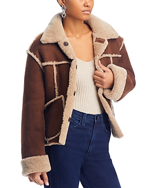 RE/DONE RE/DONE REVERSIBLE SHEARLING BOXY JACKET