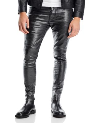 Purple Brand Patent Film Coated Skinny Jeans In Patent Film