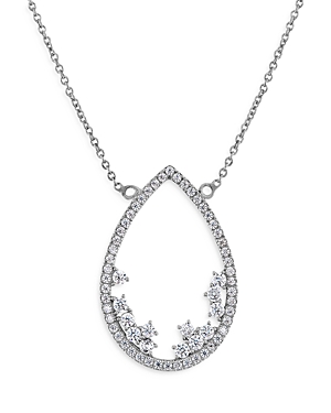 Bloomingdale's Diamond Pear Scatter Pendant Necklace in 14K White Gold, 0.45 ct. t.w., 18