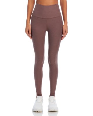 Spacedye Caught In The Midi High Waisted Legging in Truffle Heather