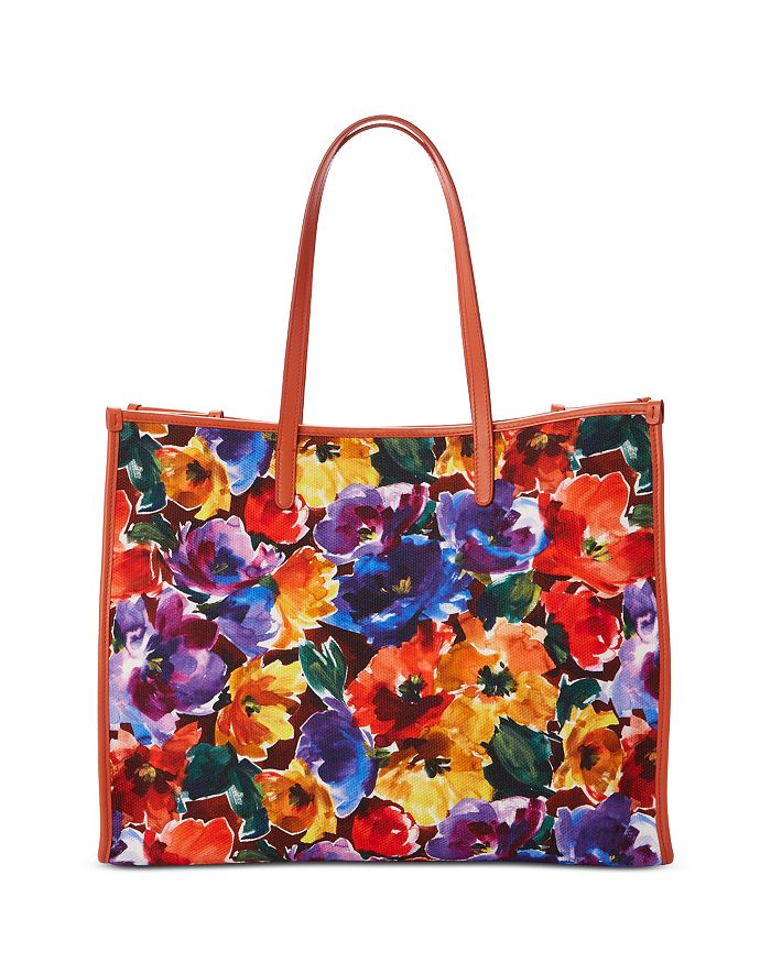 Dolce & Gabbana Floral-print Cotton-blend Shoulder Bag In Floral Multi