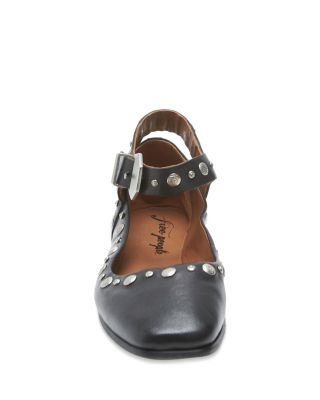 Women&#39;s Mystic Ankle Strap Mary Jane Studded Flats