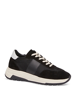 Paige Maya Mixed Media Sneaker In Black