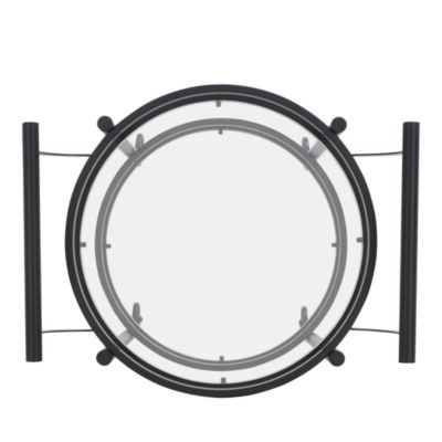 Sienna Black 2 Tier Round Bar Cart