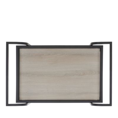 Lameris 2 Tier Matte Black Bar Cart with Handles