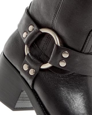 Women's Reflection Block Heel Moto Boots