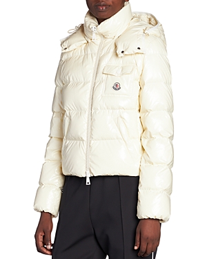Shop Moncler Andro Down Puffer Jacket In Light Yellow