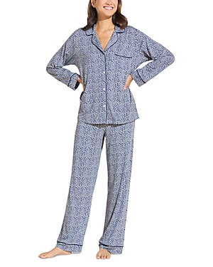Eberjey Sleep Chic Star Pajama Set In Leopard Spot