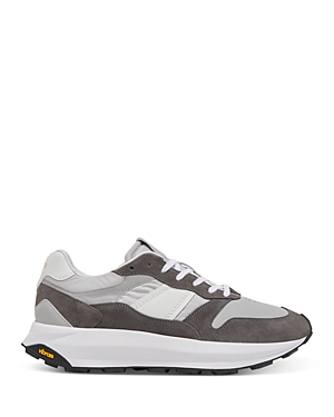 Greats Men's Brc Runner Lace Up Trainers In Grey Multi