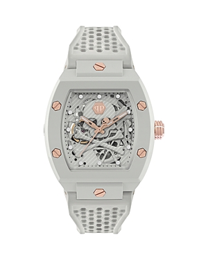 Shop Philipp Plein The $keleton Ecoceramic Watch, 44mm In Gray