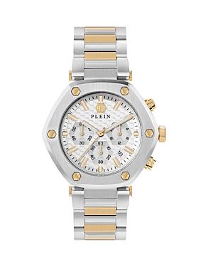 Shop Philipp Plein The Hexagon Chronograph, 42mm In White/two-tone