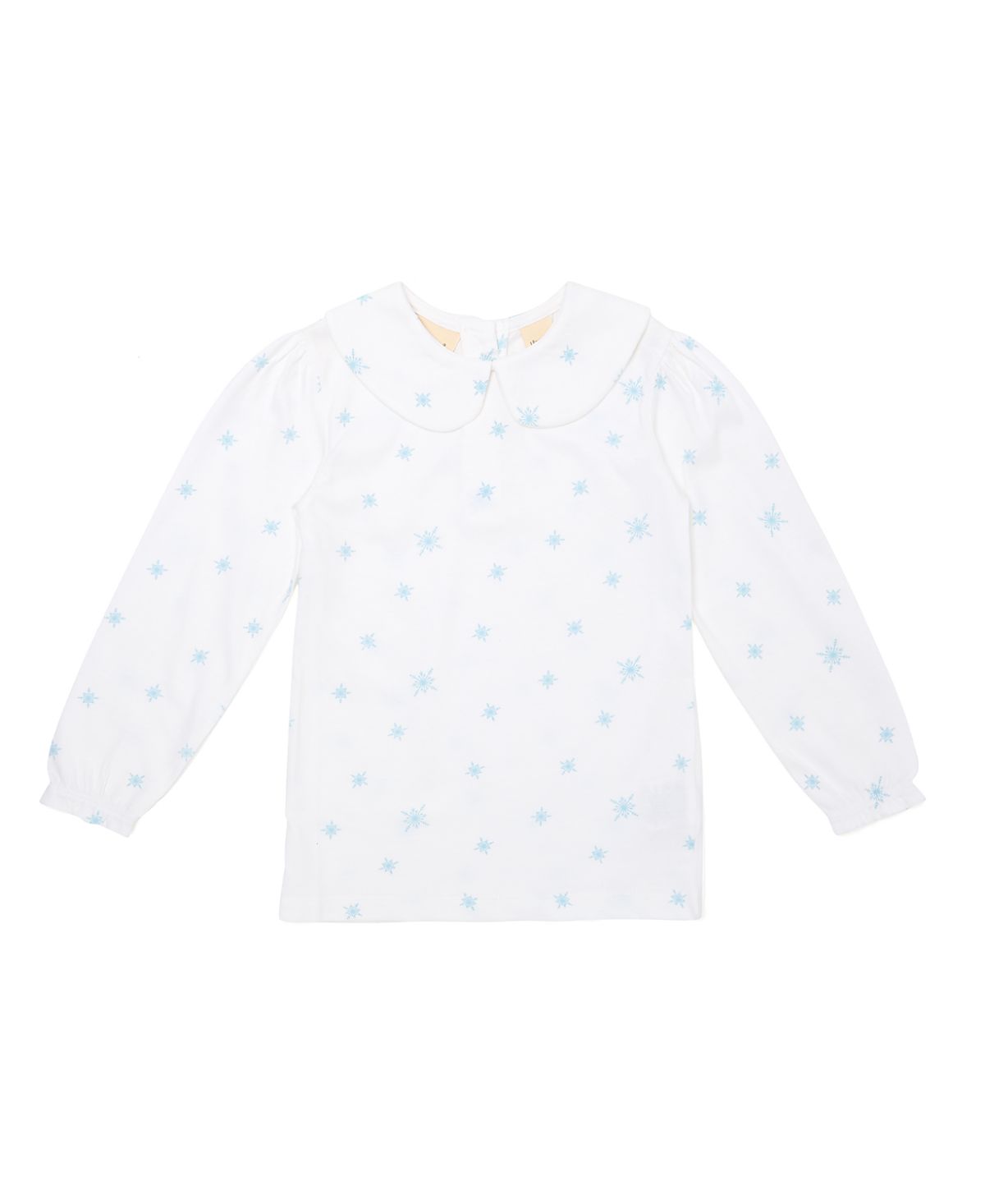 Dotty Dungarees Girls' Snowflake Print Peter Pan Collar Top - Baby, Little Kid, Big Kid