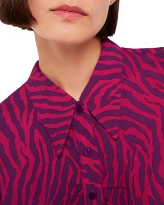 Zebra Stripe Collar Dress